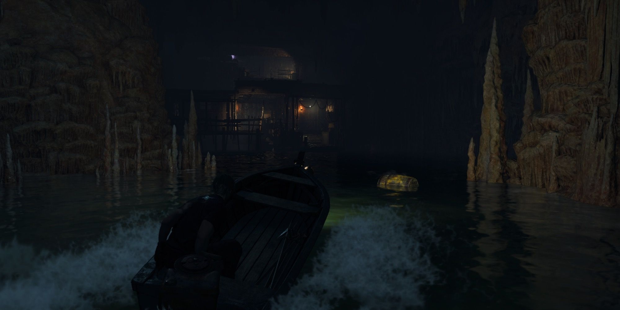 Exploring in the boat in the Resident Evil 4 remake