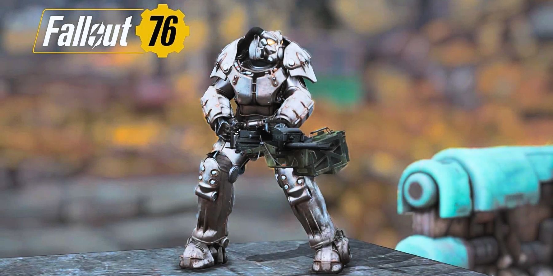 image showing the x-01 power armor in fallout 76. 
