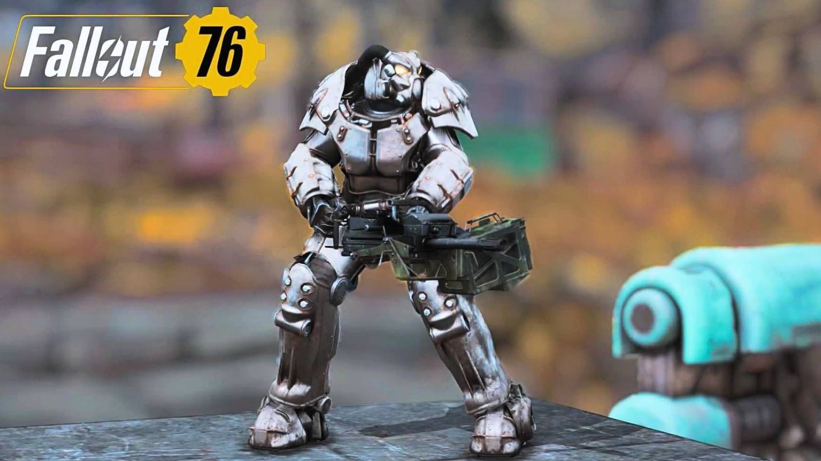 image showing the x-01 power armor in fallout 76. 