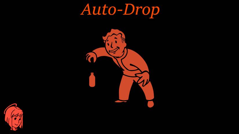 Image showing Fallout's Fallout Boy dropping a bottle onto the ground.