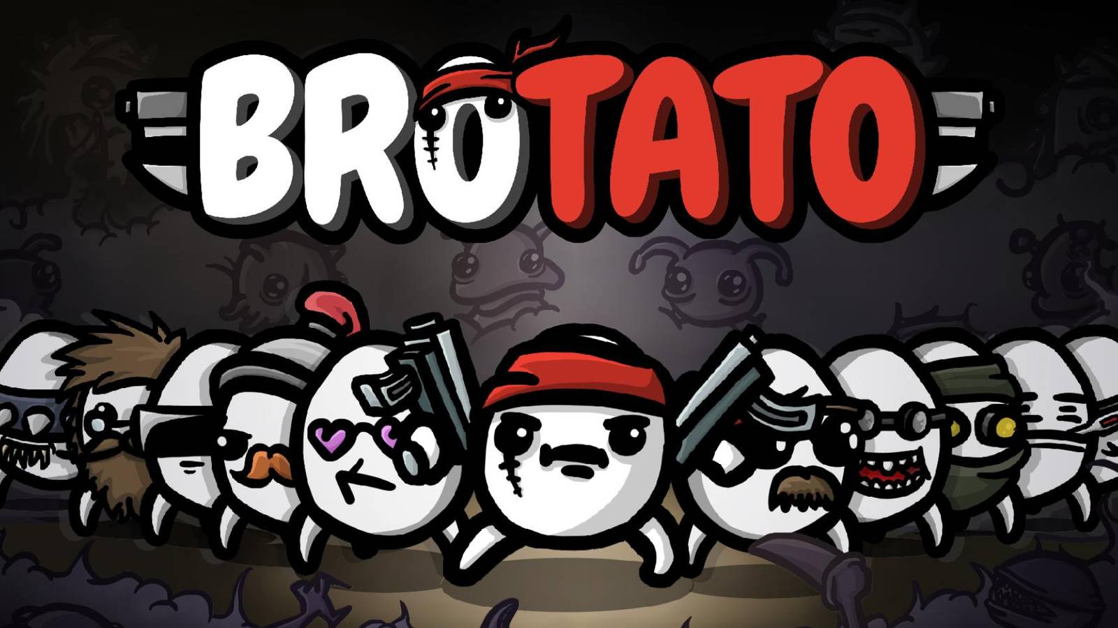 Brotato Cover photo featuring many of its playable characters