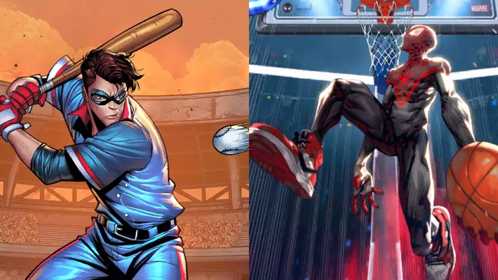 Featured Bucky Barnes Miles Morales Spiderman Sports Marvel Snap Variant art