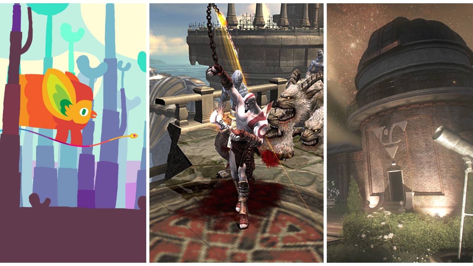 Featured image of Santa Monica Studio games Hohokum, God of War 2, and Everybody's Gone to the Rapture