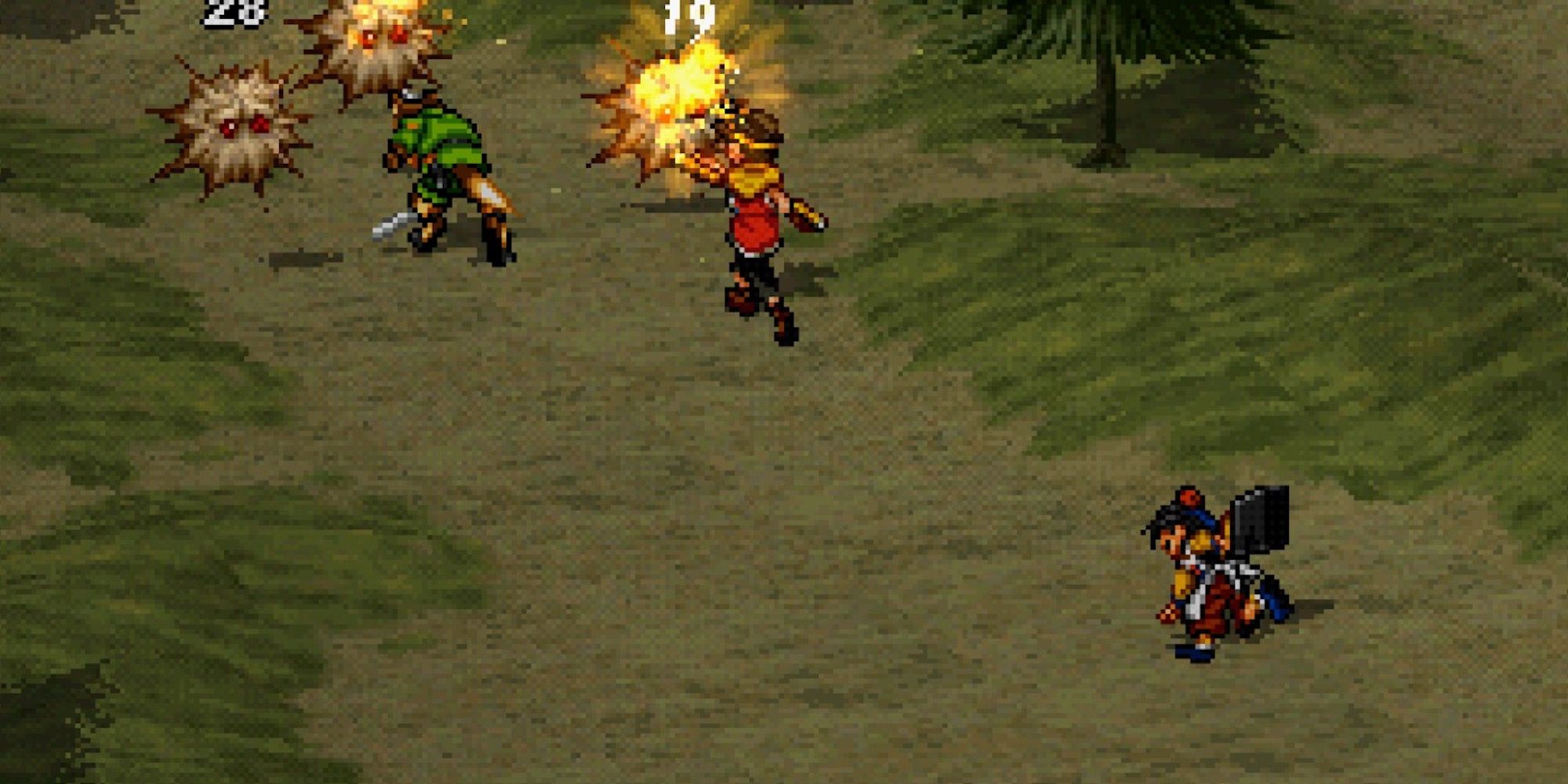 Fighting a battle in Suikoden 2