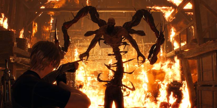 Fighting Chief Mendez in the Resident Evil 4 remake