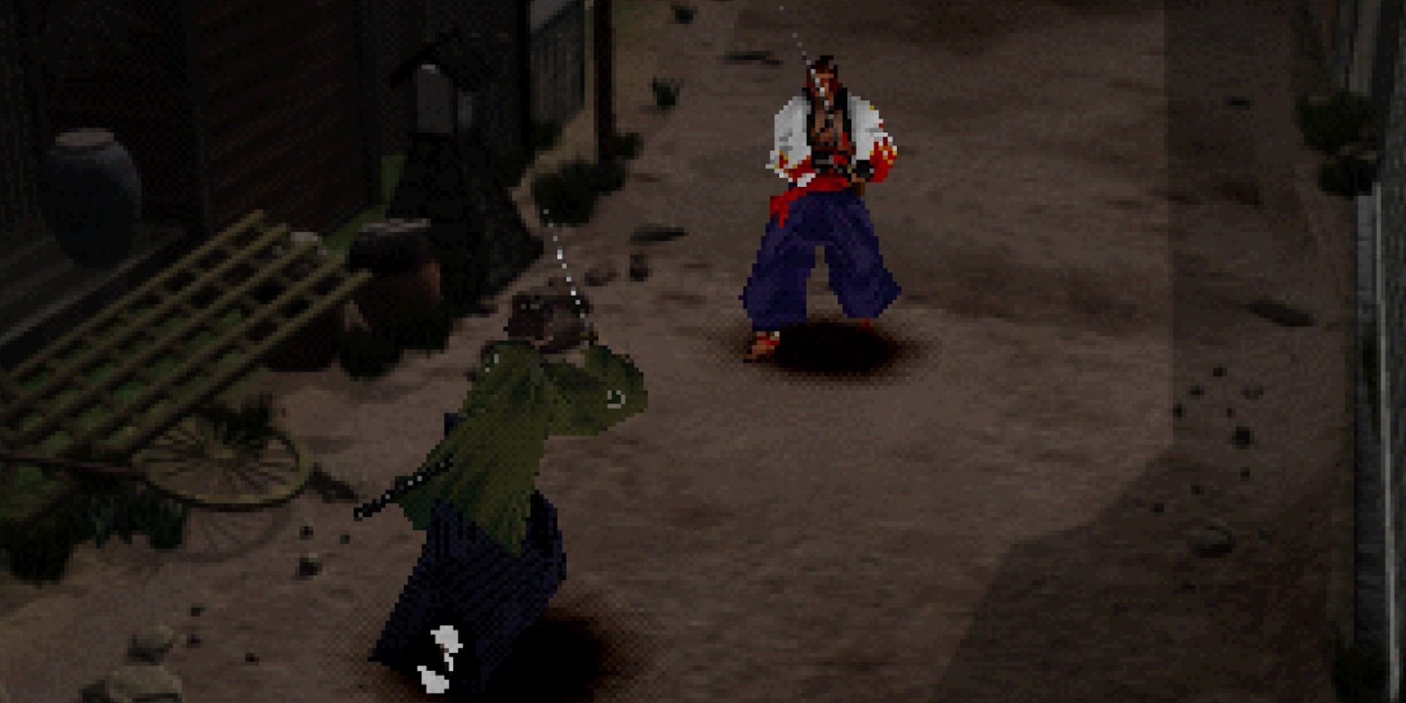 Fighting enemies in Soul of the Samurai