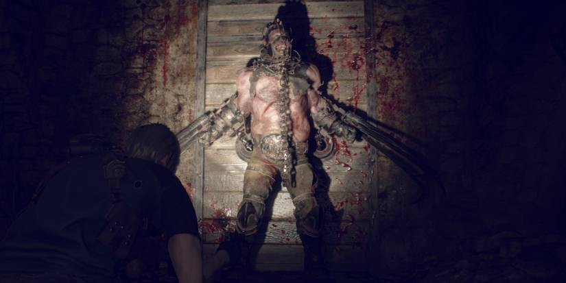Fighting Garrador in the Resident Evil 4 remake
