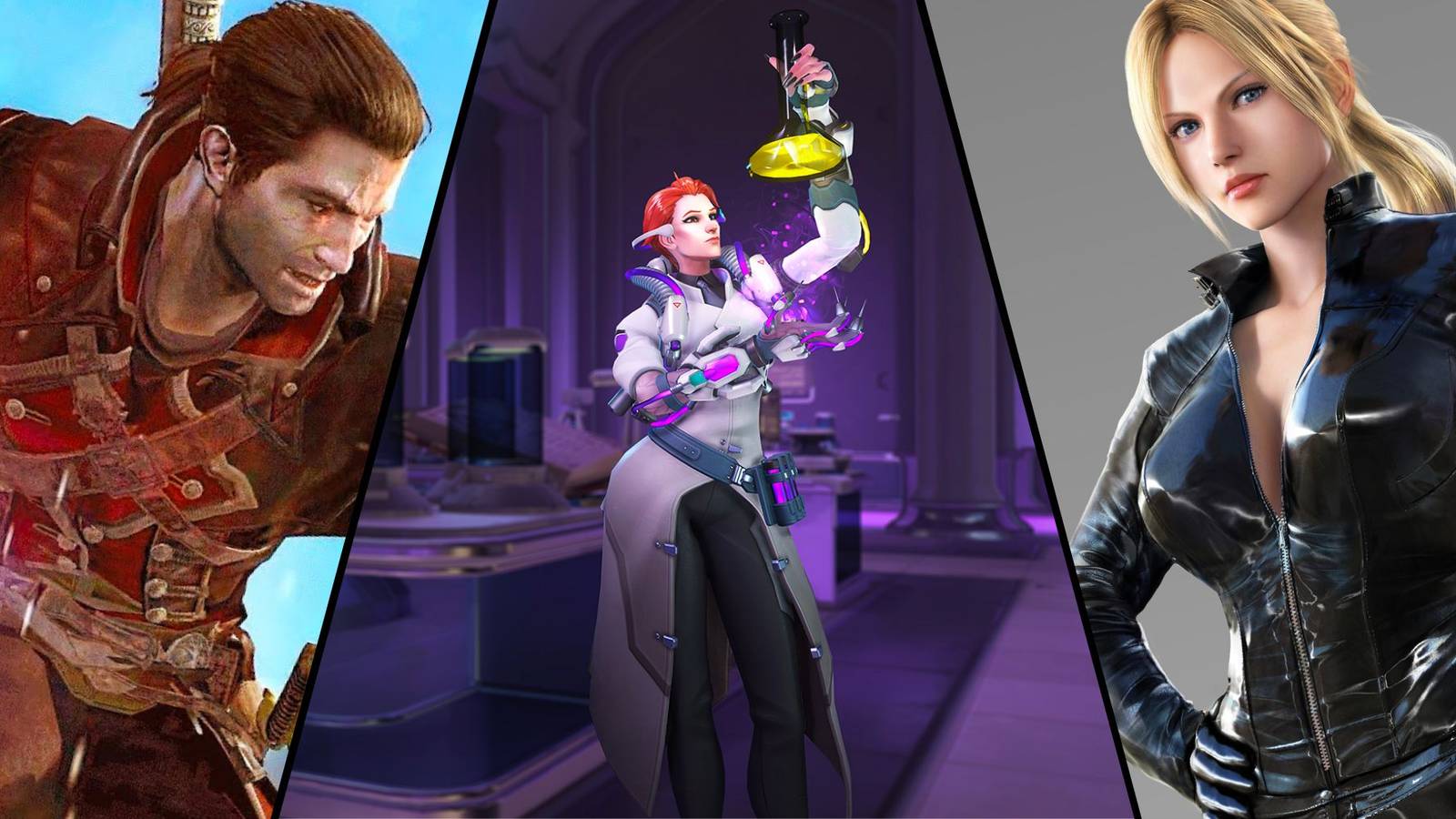 Shay Cormac, Moira, Nina Williams in a Split Image Collage