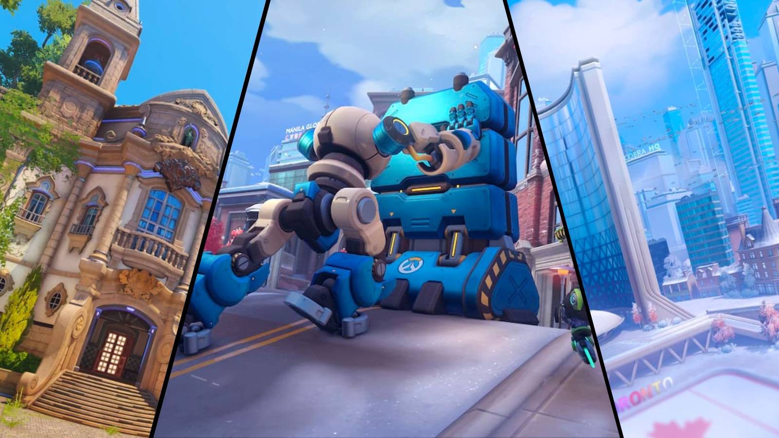 Esperanca, Push Robot, New Queen Street in a Split Image Collage