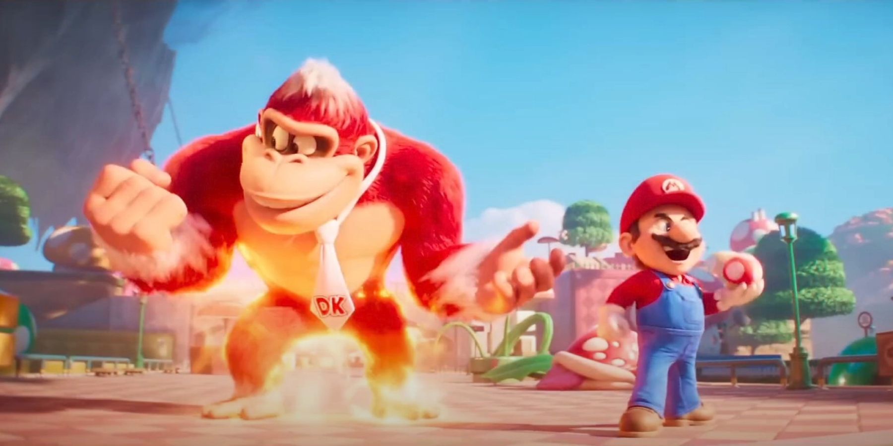 Fire Donkey Kong and Mario in Super Mario Bros. final movie trailer