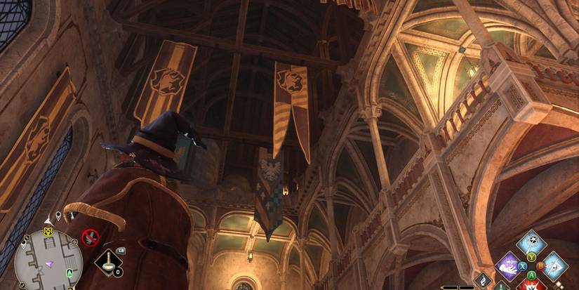 flying field guide page viaduct location Central Hall Hogwarts Legacy