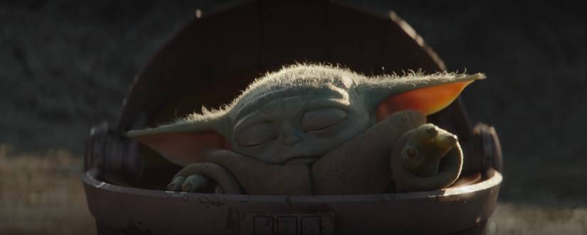 Grogu using the force in The Mandalorian