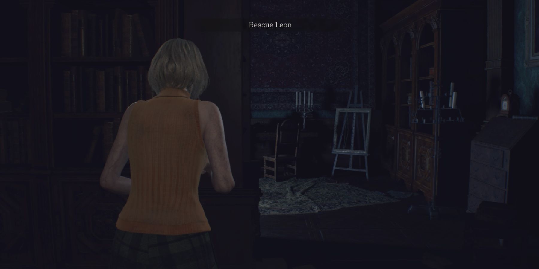 Ashley tries to rescue Leon in Resident Evil 4 Remake