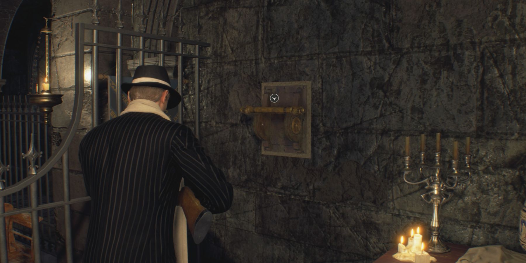 Leon finds the Church lever in Resident Evil 4 Remake