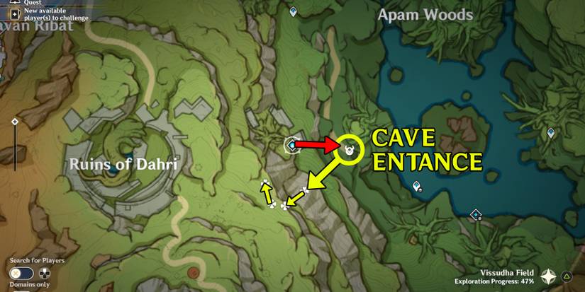 genshin imapct nilotpala lotus location near tower of abject pride domain