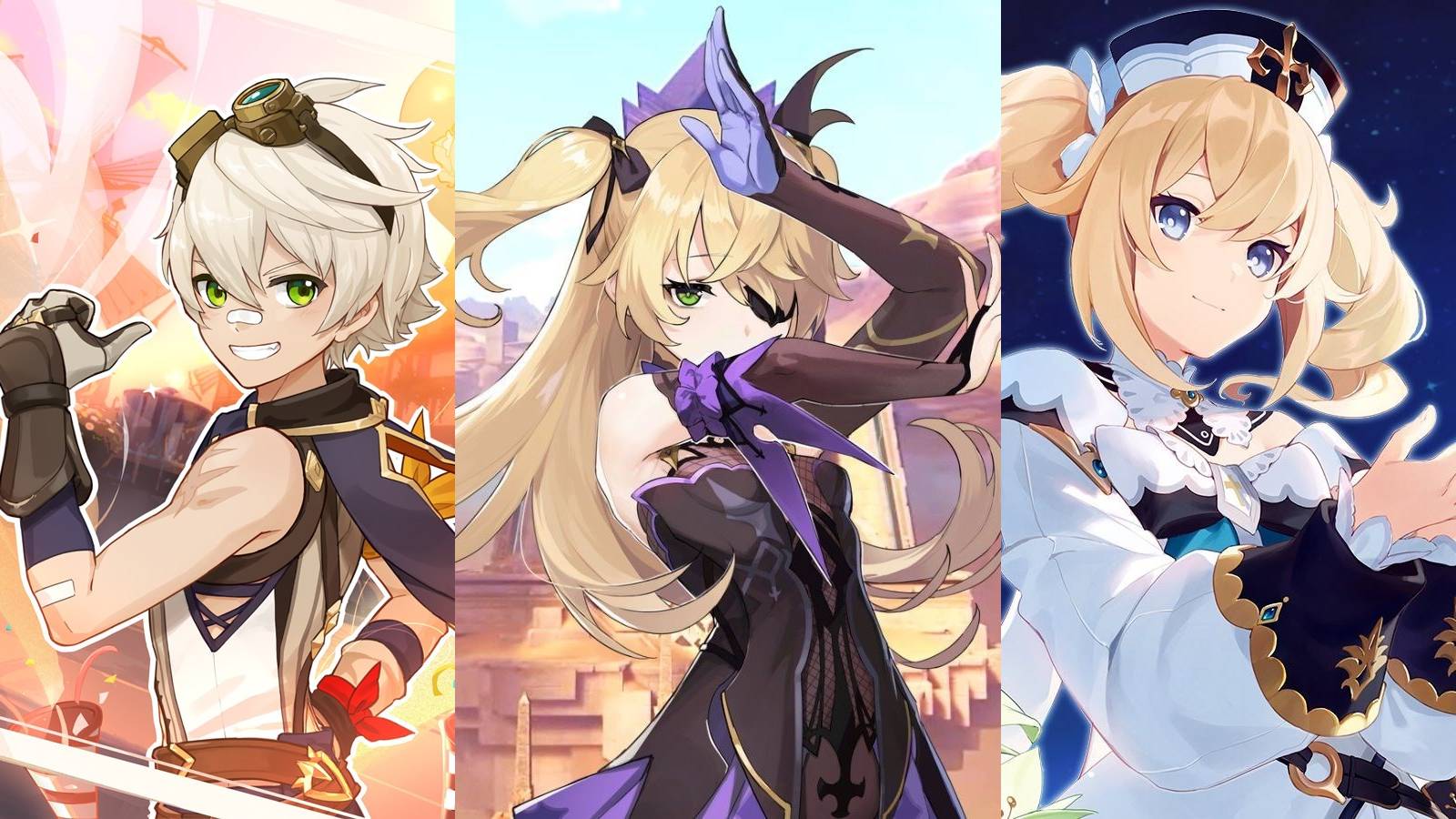 Genshin Impact Bennett Fischl and Barbara