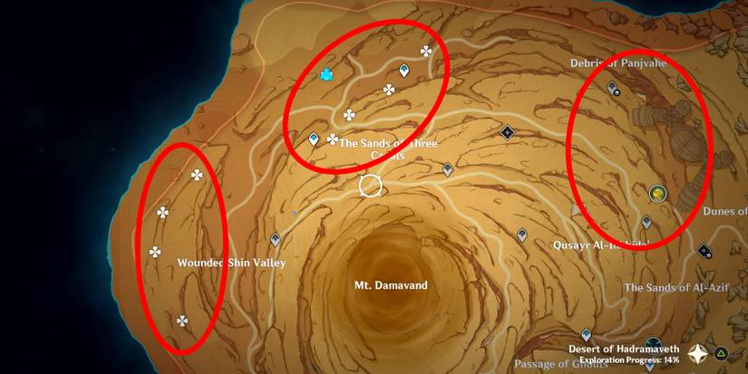 genshin impact henna berry locations in desert of hadramaveth