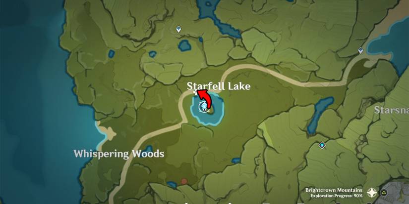 genshin impact windwheel aster location in starfell lake