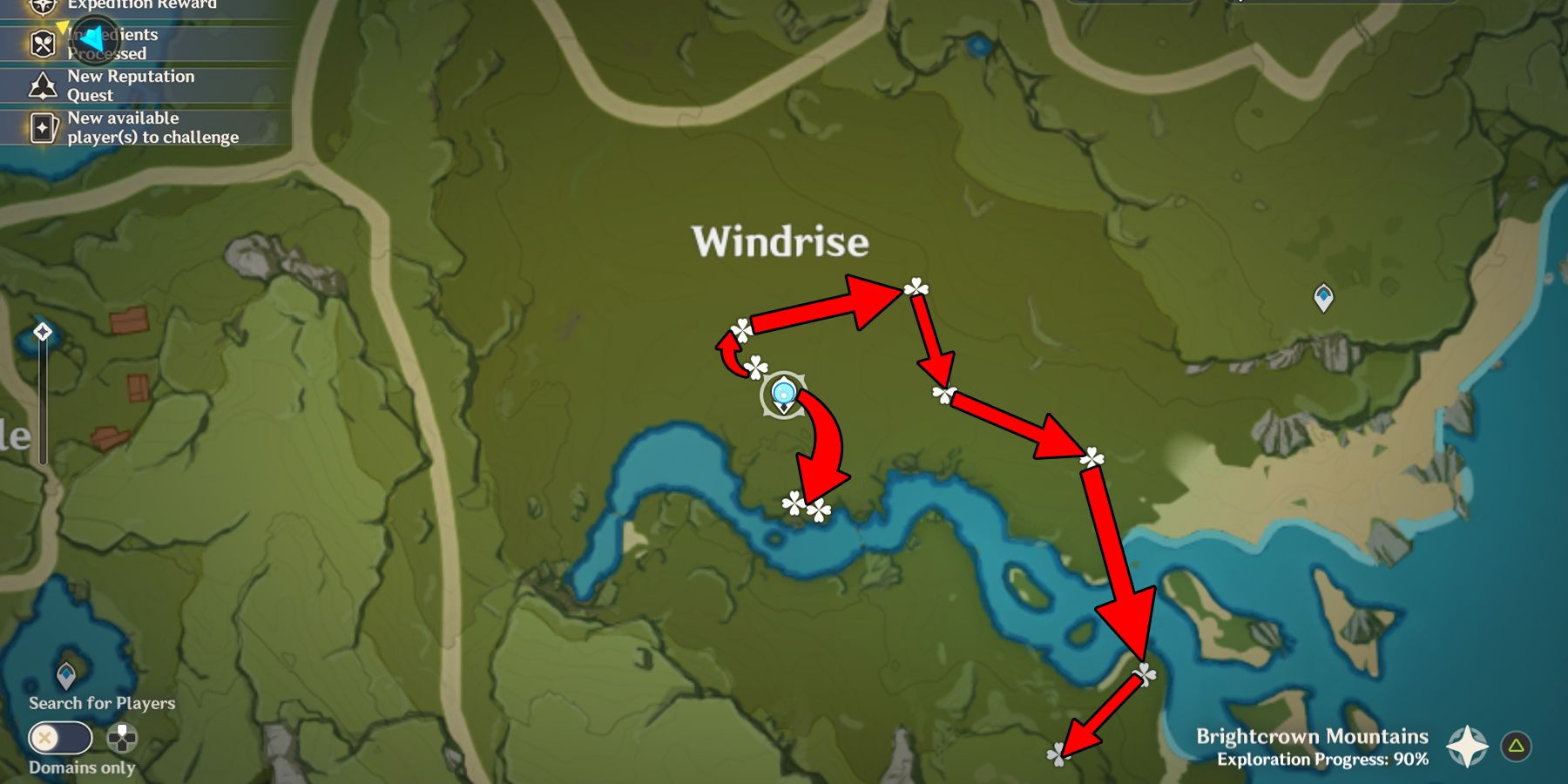 genshin impact windwheel aster location in windrise