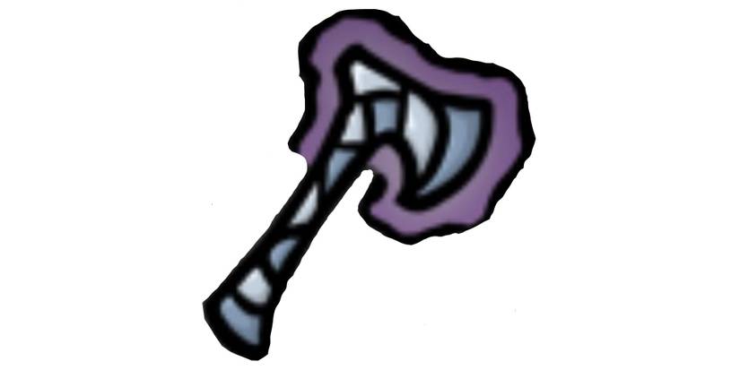 The Ghost Axe melee weapon from Brotato