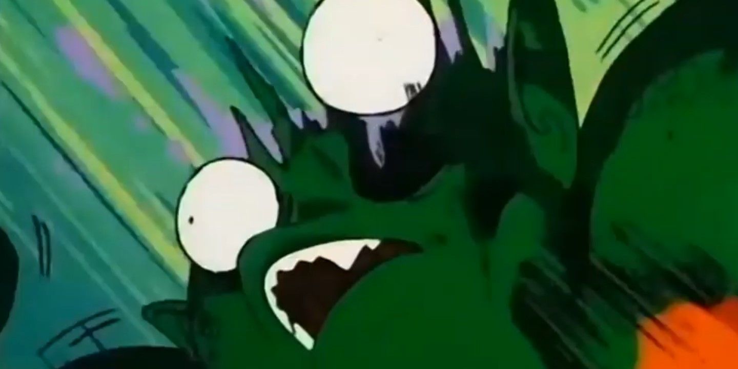 Goku kicking Drum's head off