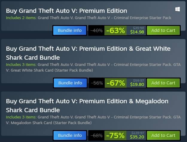 grand theft auto 5 sale prices