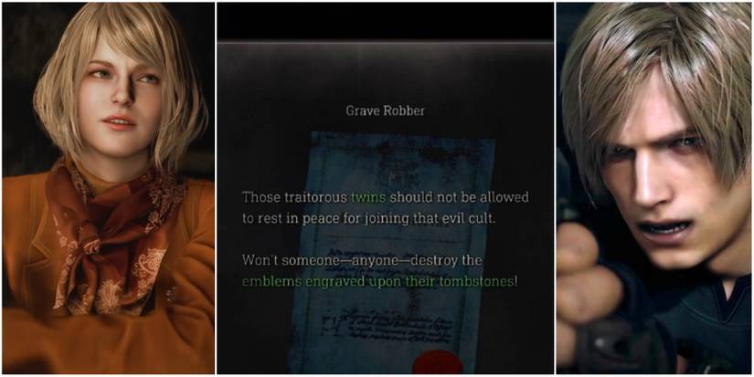 grave robber resident evil 4 remake leon ashley