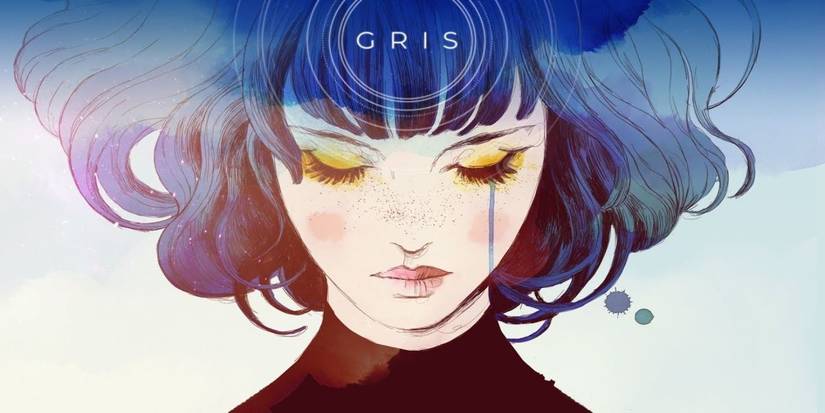 The protagonist of Gris crying