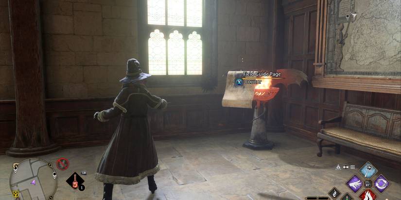 Gryffindor Tower dragon basin field guide page location Hogwarts Legacy