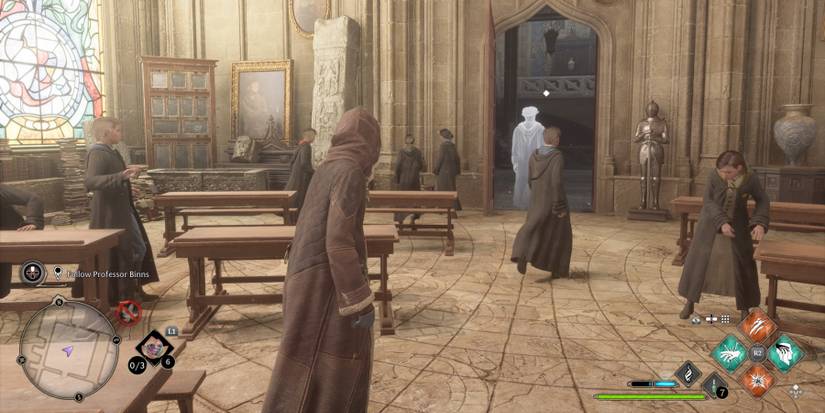 Following Professor Binns in Hogwarts Legacy