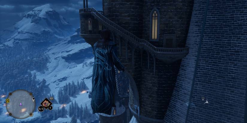 The balcony to the Headmaster's Office in Hogwarts Legacy