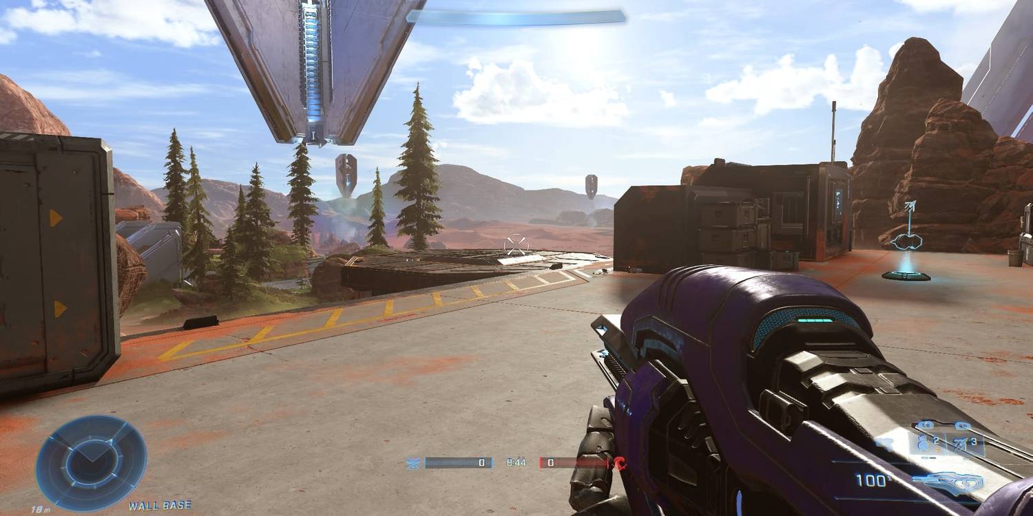 Grappleshot location and view of the Oasis on Halo Infinite