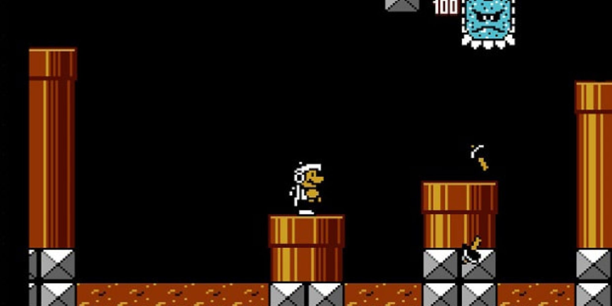 Hammer Mario in a Bowser level