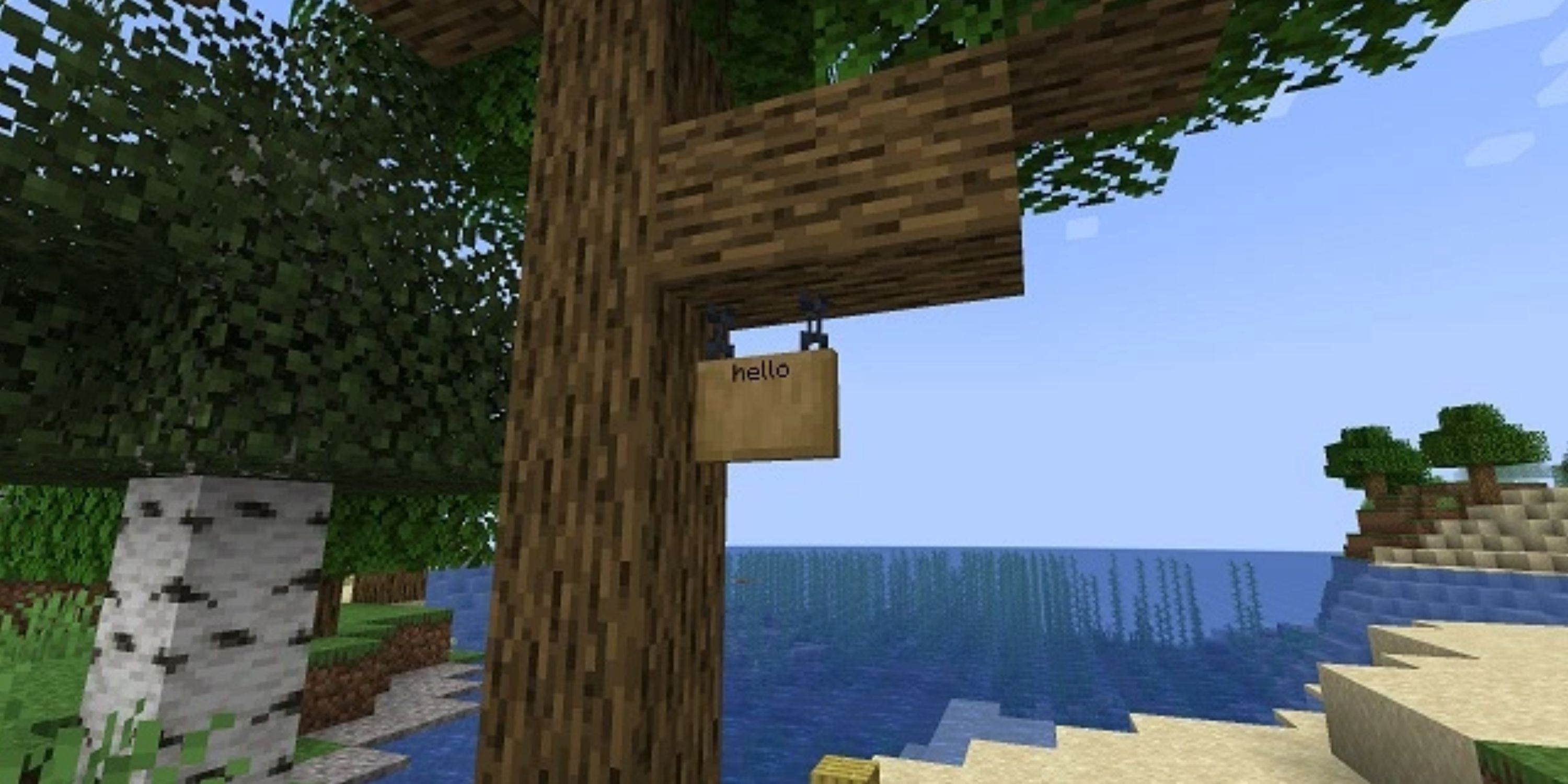 hanging sign in minecraft
