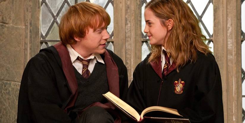 Ron and Hermione in Harry Potter