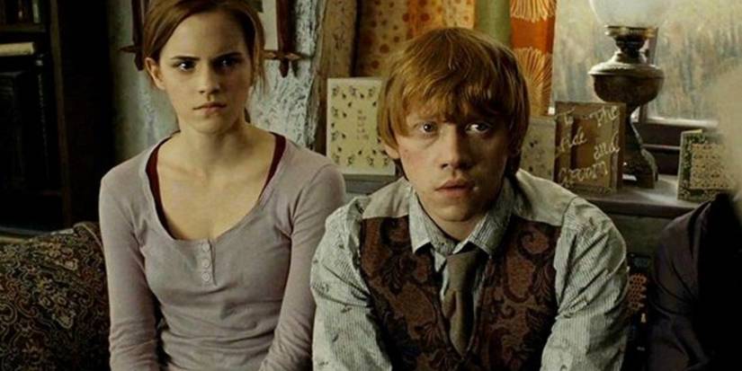 Hermione and Ron in Harry Potter