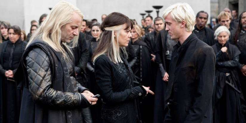 Harry Potter Lucius, Narcissa, and their son Draco Malfoy Death Eater