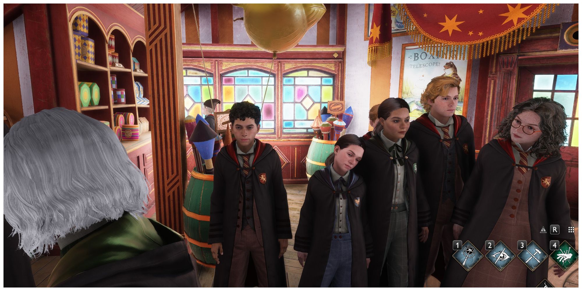 Hector, Lucan, Zenobia in Hogsmeade