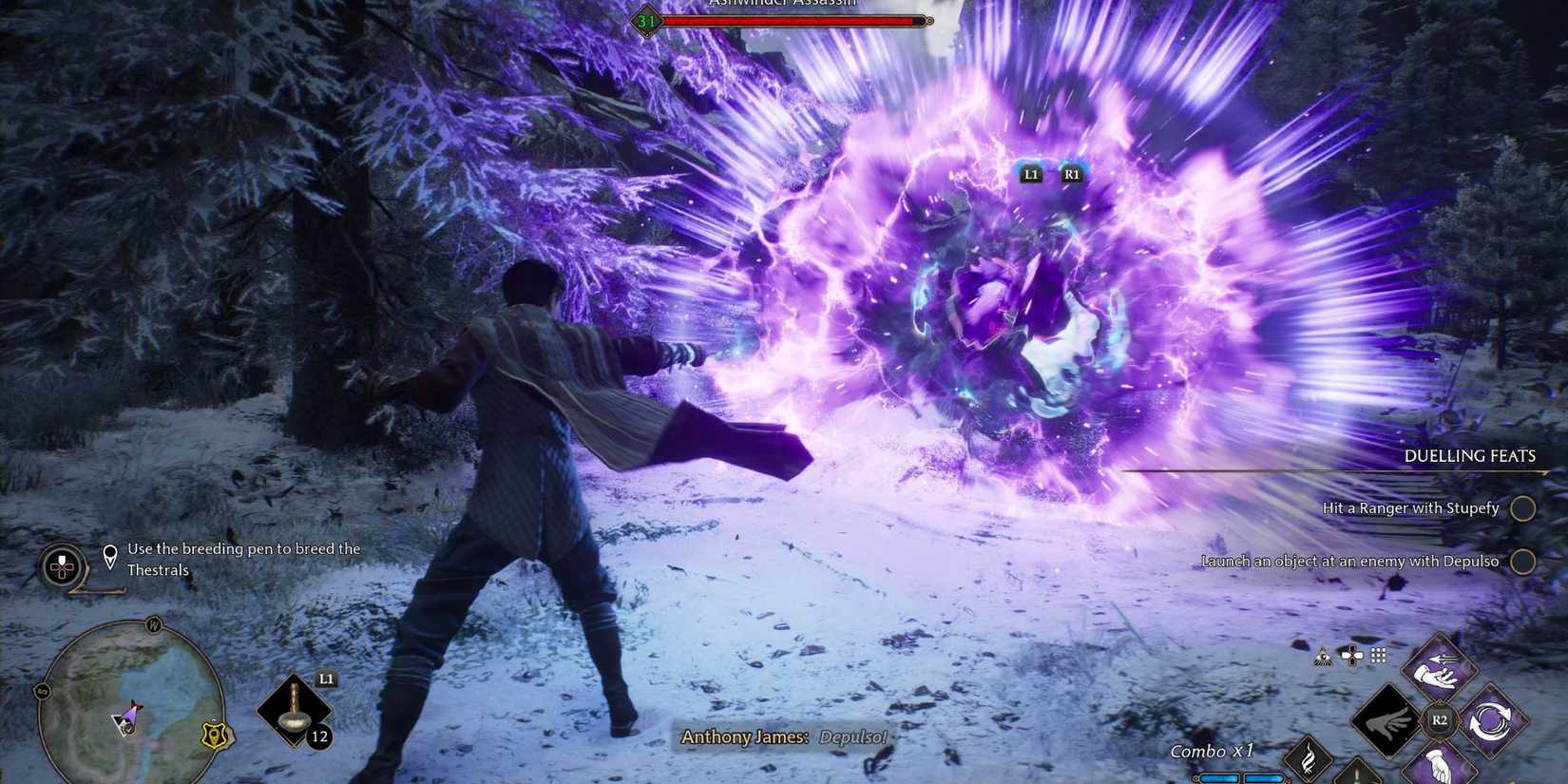 hogwarts legacy ashwinder assassin depulso weakness