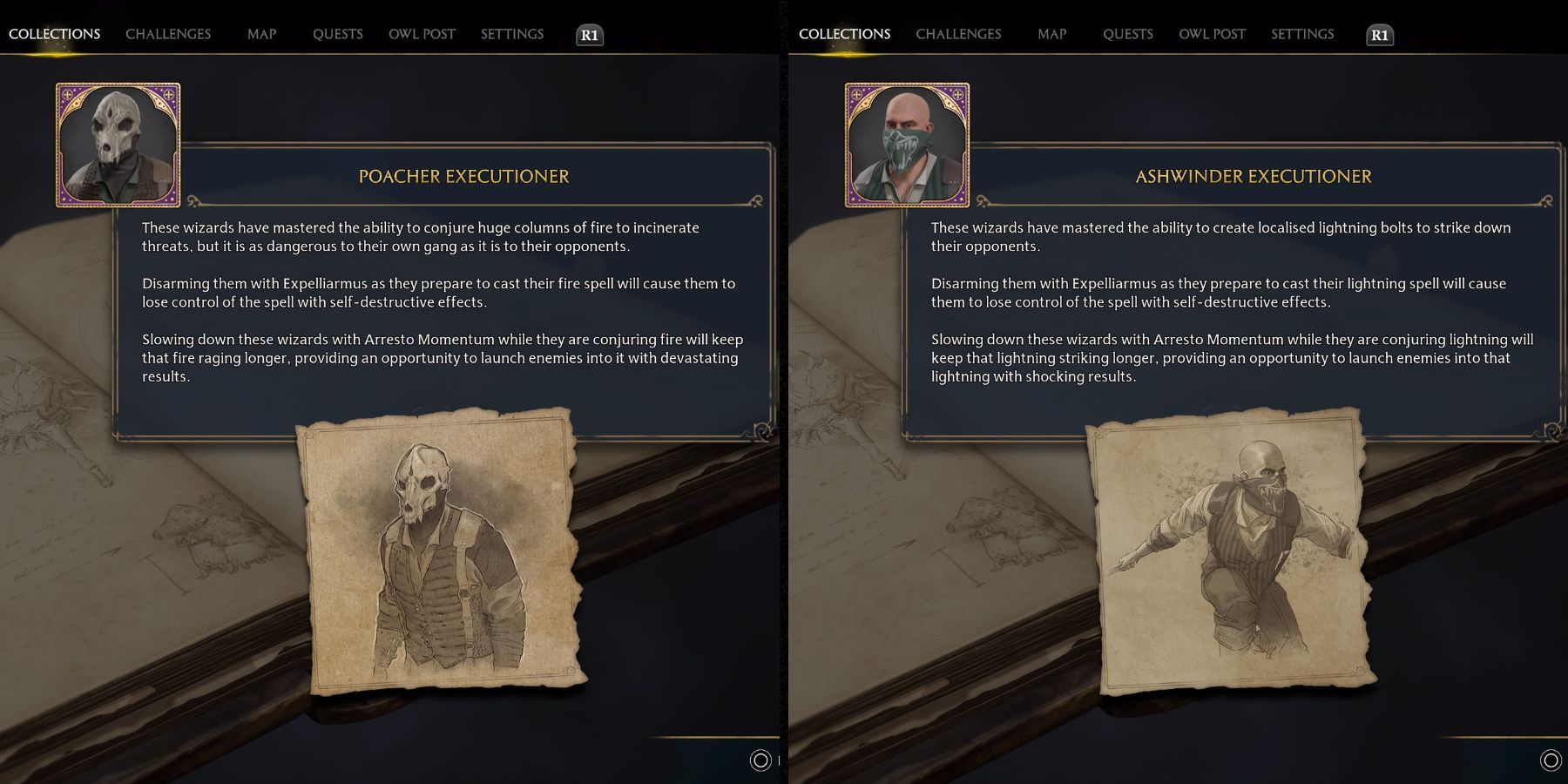 hogwarts legacy ashwinder poacher executioner field guide