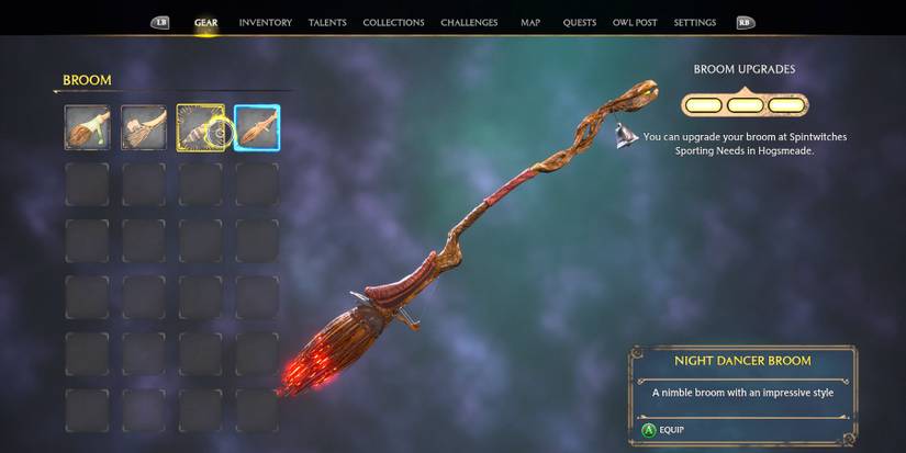 Hogwarts Legacy Night Dancer Broom And Broom Upgrades