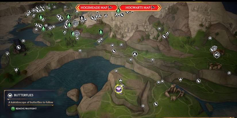 Hogwarts Legacy butterfly map location Clagmar Coast