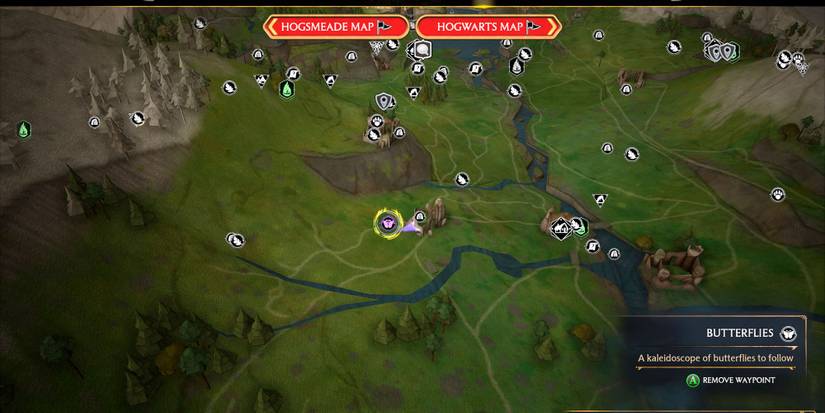Hogwarts Legacy butterfly map location Hogwarts Hogwarts Valley 