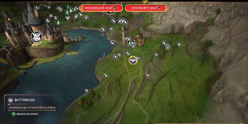 Hogwarts Legacy butterfly map location South Hogwarts