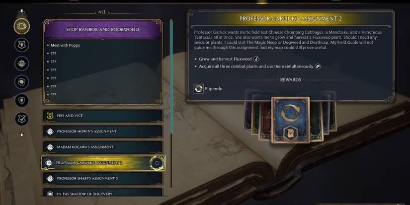 hogwarts legacy completing professor garlicks assignment 2