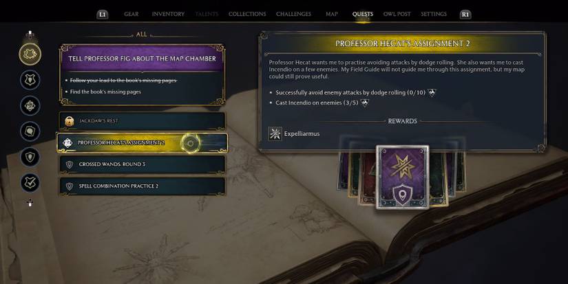 hogwarts legacy completing Professor Hecat Assignment 2