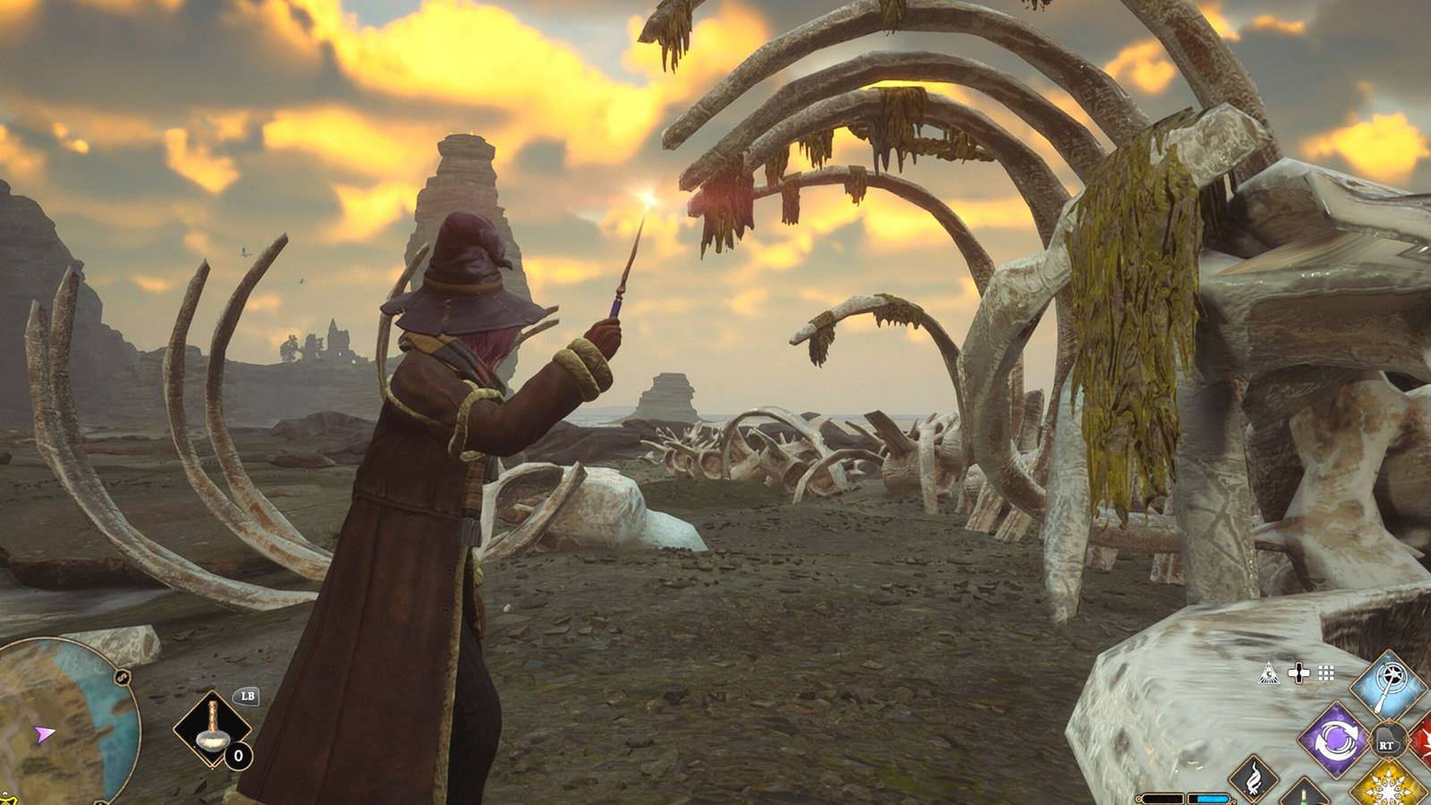 Hogwarts Legacy dragon skeleton Cragcroftshire