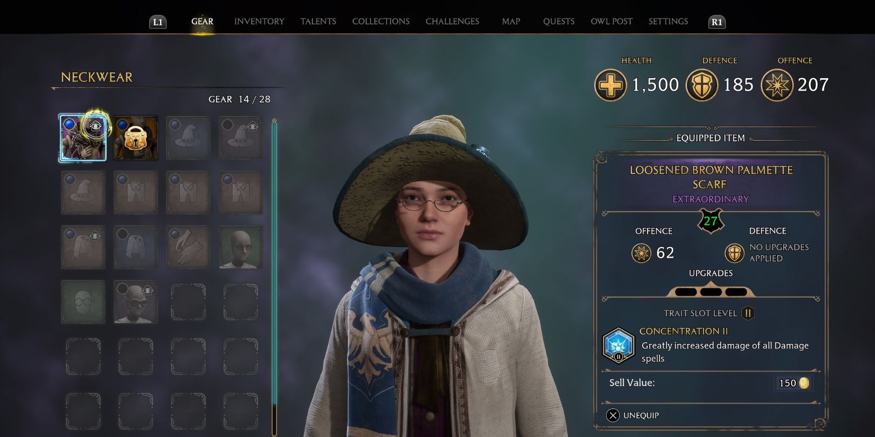 hogwarts legacy extraordinary gear