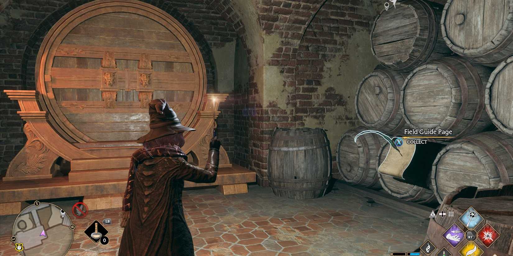 Hogwarts Legacy field guide page location Hufflepuff common room entrance