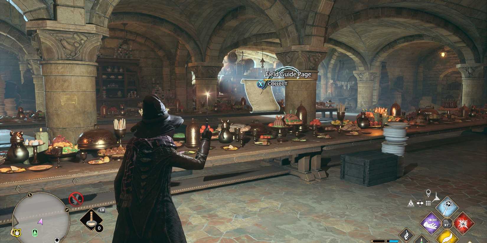 Hogwarts Legacy field guide page location kitchen tables